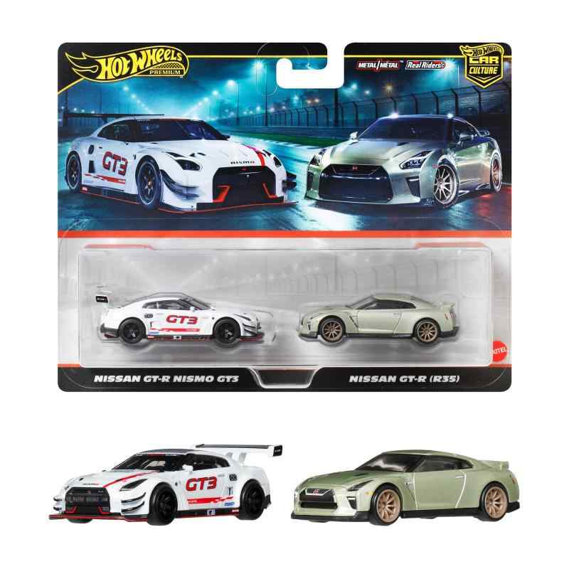 Rakuten - ホットウィール(Hot Wheels) プレミアム 2パック 日産 GT-R ニスモ GT3 / 日産 GT-R (R35) 乗り物おもちゃ ミニカー 3歳から マルチ JBL05