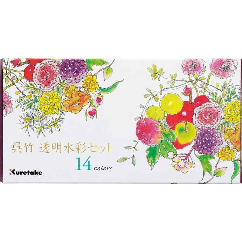 呉竹(Kuretake) 絵の具セット 透明水彩セット フィス KG301-1 14色セット 2