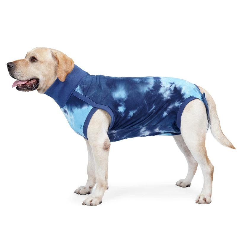 Rakuten - THKWOO 犬 術後服 犬用術後ウェア モダール生地 犬介護服 傷口保護 傷舐め防止 皮膚保護 離乳 去勢 避妊 手術後服 四季通用 小型犬 中型犬 大型犬 男の子 女の子 雄雌兼用 (ブルー L)
