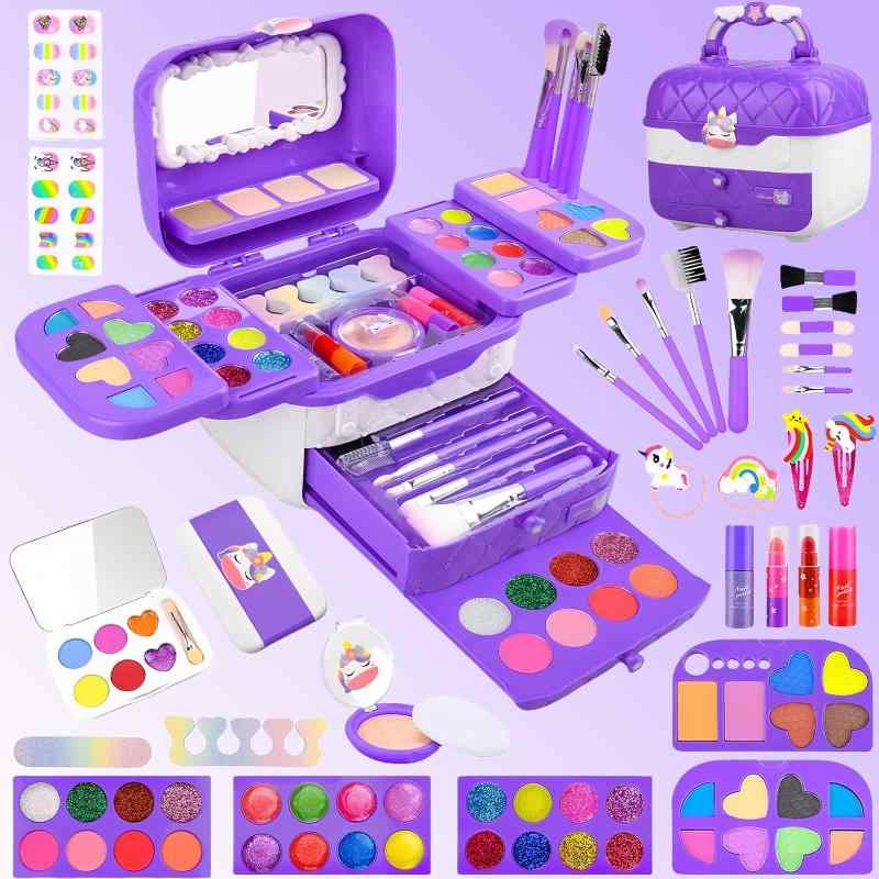 メイクセット おもちゃ 女の子 お化粧子供 キッズメイクアップ コスメセット 子供用 化粧品 プリンセス玩具 ユニコーンメイクセット 小学生 メイクおもちゃセット 本物 洗える メイク遊び
