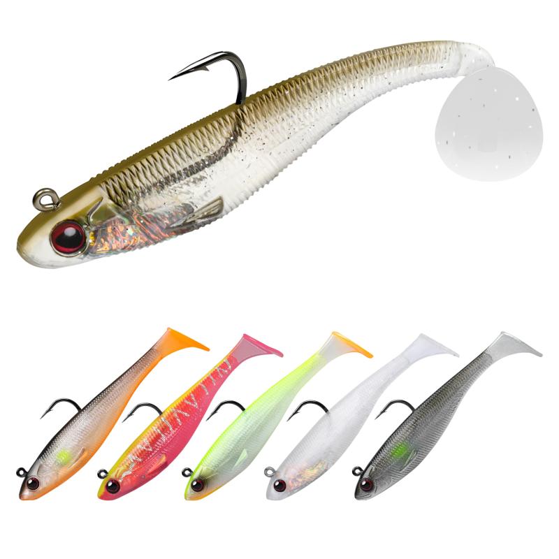 TRUSCEND Fishing Lures for Bass Trout Swimbaits Soft Fishing Baits Freshwater Saltwater Jigging Bass
