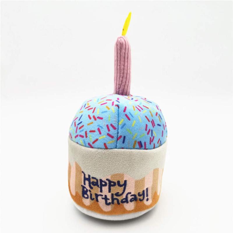 Botocoo 犬 おもちゃ噛むおもちゃぬいぐるみ誕生日ケーキバースデーケーキ猫の子犬犬 誕生日 プレゼントペットおもちゃ 犬記念犬 ケーキ犬 猫 ペット用 お誕生日 飾り B