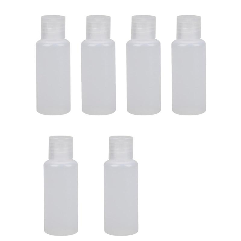 トラベルボトル 30 ミリリットル 詰め替え容器 6 個セット 漏れない 半透明プラスチック 化粧品詰め替え用 シャンプー・リンス対応 旅行・出張・お出かけ 小分け保存容器