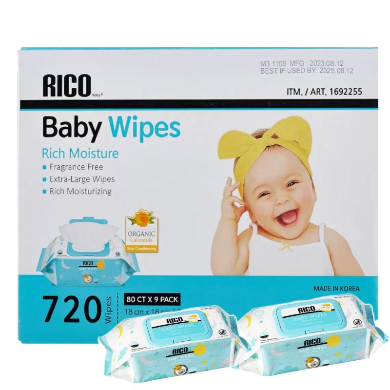 樂天商城 - コストコ RICO おしりふき リコ 赤ちゃん 720枚 無香料 ウェットタイプ COSTCO 開閉が容易な蓋付きの個包装パック