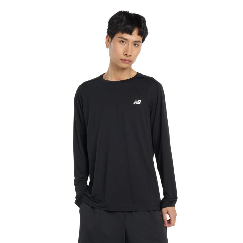 樂天商城 - new balance(ニューバランス) 長袖TシャツAMT53405 Sport Logo Long Sleeve 吸水速乾 スポーツ トレーニング ランニング メンズ (AMT53405)メンズ