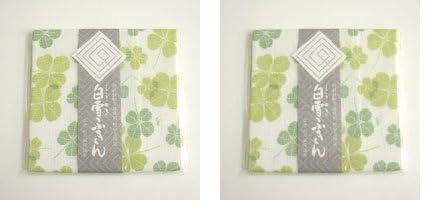 白雪 友禅 ふきん 日本製 塩素系漂白剤可 しなやかな触感 クローバー/若葉 F