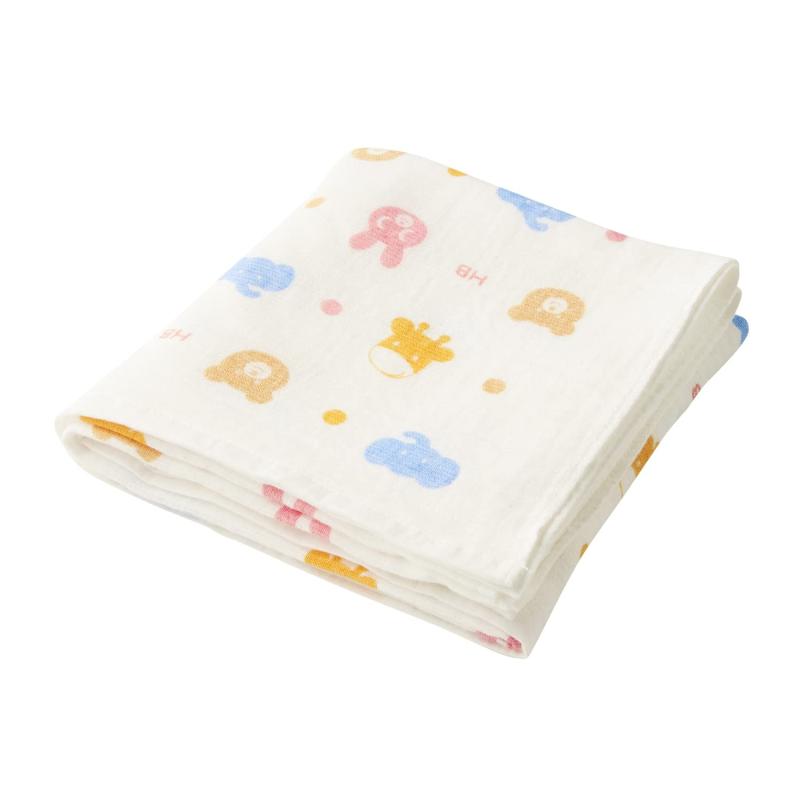 [ミキハウス ホットビスケッツ] ガーゼバスタオル 男の子 女の子 新生児 ベビー服 76-8039-496