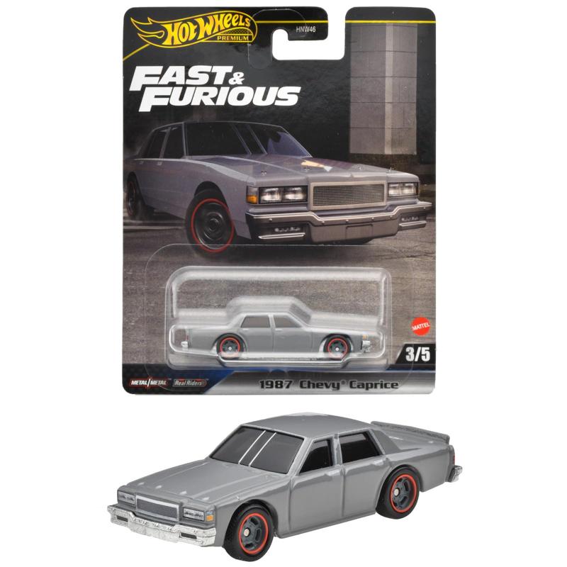 ホットウィール(Hot Wheels) ワイルド・スピード - 1987 シェビー カプリス 乗り物おもちゃ ミニカー 3歳から グレー HRT98