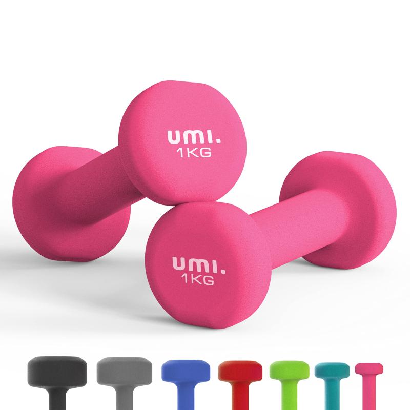 ダンベル 1kg 2個セット 筋トレ ダンベル 哑铃 ウエイト カラー ダンベル 鉄アレイ dumbbell （ピンク）