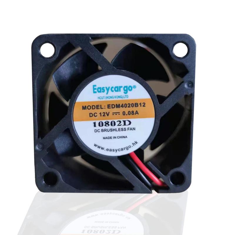樂天商城 - Easycargo 40mm ファン 40mm x 20mm、40mm 冷却ファン デュアルボールベアリングブラシレス 12V DC (40mmx40mmx20mm) 4020 2ピン。