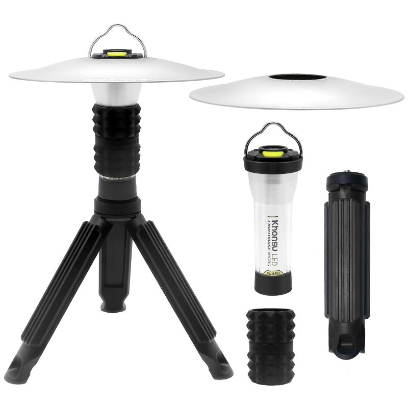 Khonsu キャンプランタン 2個セット 小型 ledランタン 充電式 6種照明モード 調光可能 3000mAh 200LM 3wayタイプ 軽量82g 防災 アウトドア 登山 夜釣り 停電 非常用 【ランタンシェード/三脚/フック付