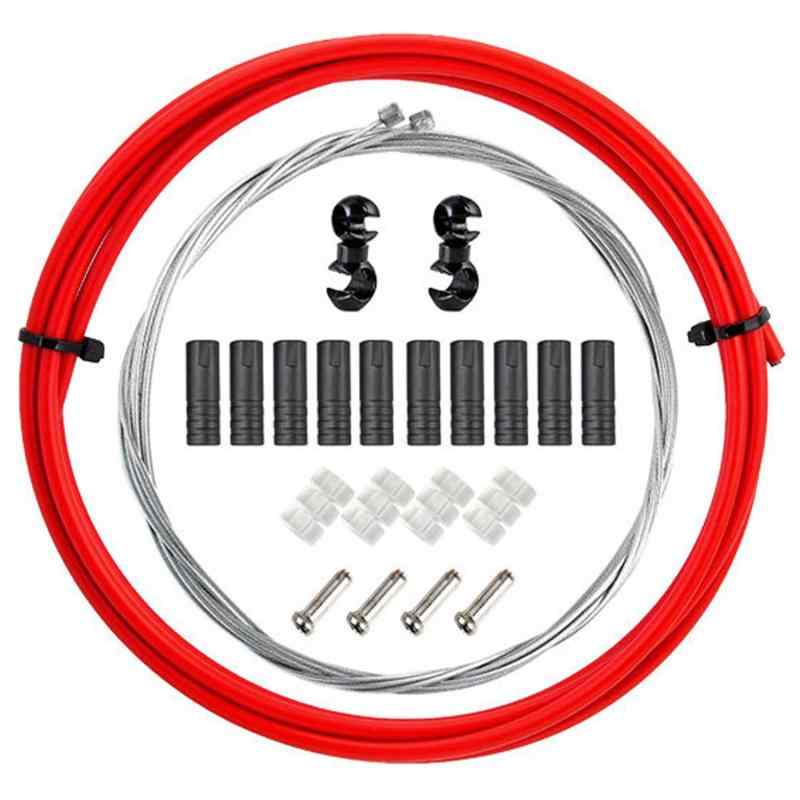 Shift Cable, Shift Outer Cable, Bicycle Parts, Bicycle Shift Cable, Bicycle Replacement Parts, Multifunctional, Durable, Mountain Bike, Road Bike, Folding Bike (Red)