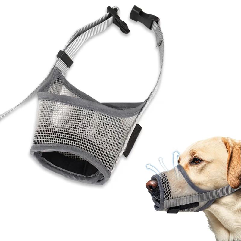 犬 口輪 犬用マズル 通気 メッシュマスク セーフティマスク 犬用マズル ペット用品 無駄吠え防止 家具噛み防止 家具破壊防止 犬の口を保護する 中型犬 サイズ調整可能
