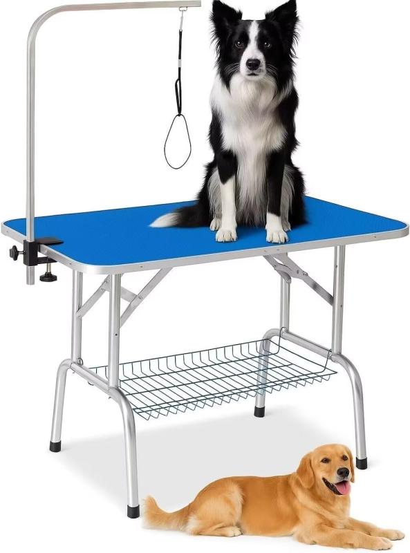 TUIYIDUO トリミング台 トリミングテーブル 折りたたみ 大型犬 グルーミングテーブル 台面 耐荷重150kg 滑り止め リミングペット用 シャンプーカット ブロー ブラッシング 爪切り バリカン ト