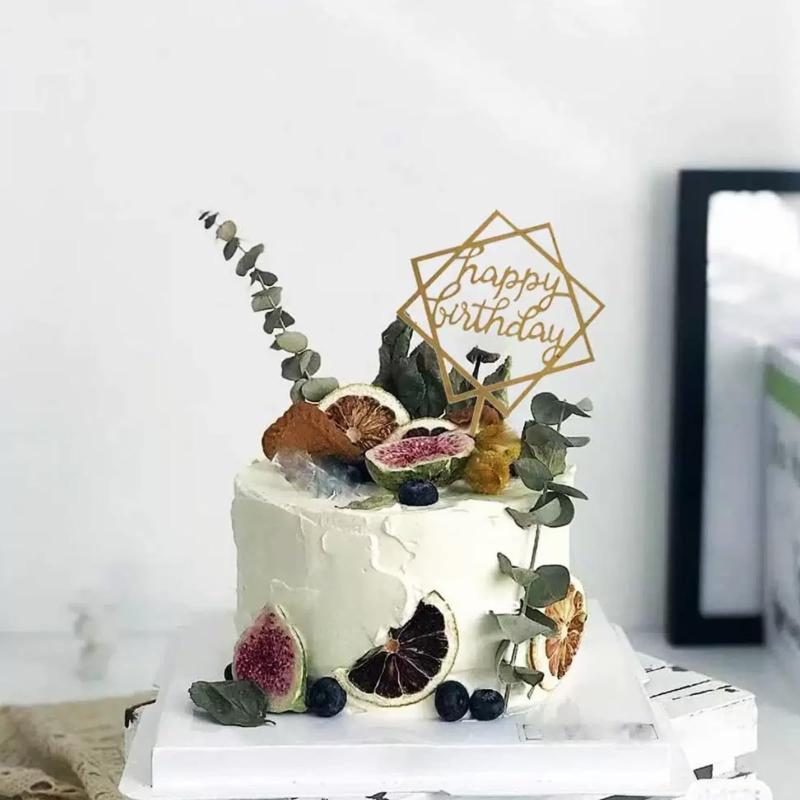 ケーキトッパー 7種類 ケーキ挿入カード ケーキ飾り ケーキ装飾用品 ッパー アクリル製「Happy Birthday」誕生日パーティー 記念写真 写真撮影 バースデー