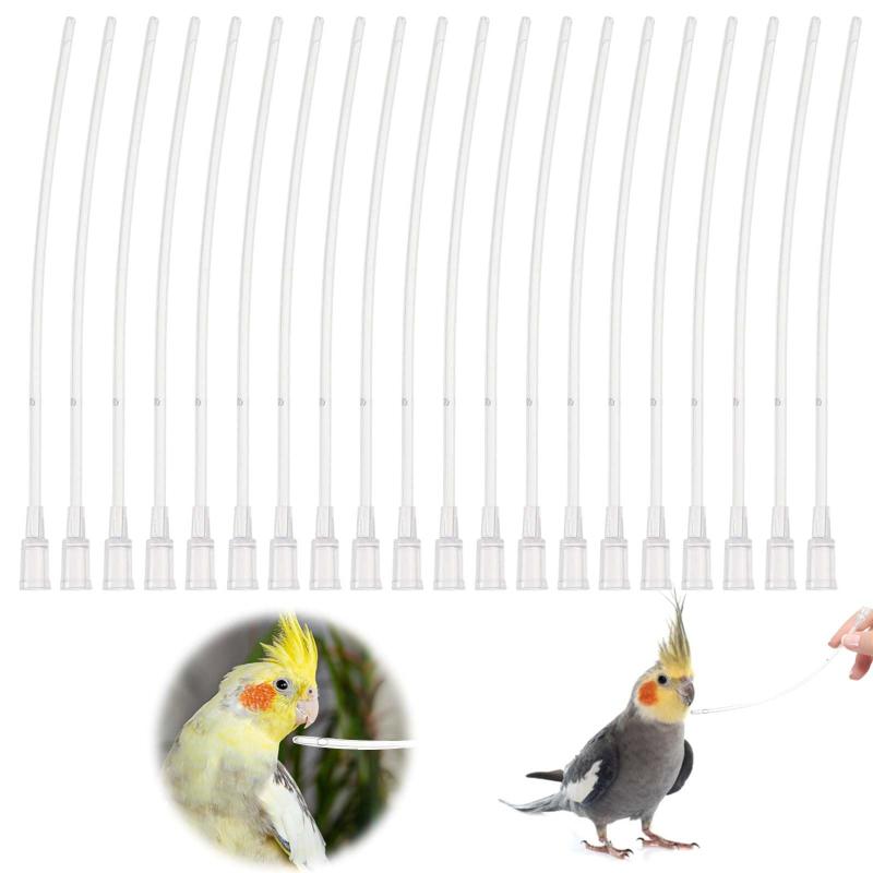 EsiFare 20本 ひな鳥用給餌ホース 鳥 えさ入れ ペット用シリンジ 水飲み鳥 鳥用給餌ホース 鳥 餌入れ インコ 餌入れ 鳥の餌やり ペット シリンジ 鳥用 給餌 給水 授乳 流動食 鳥の餌付けツール(4.0)