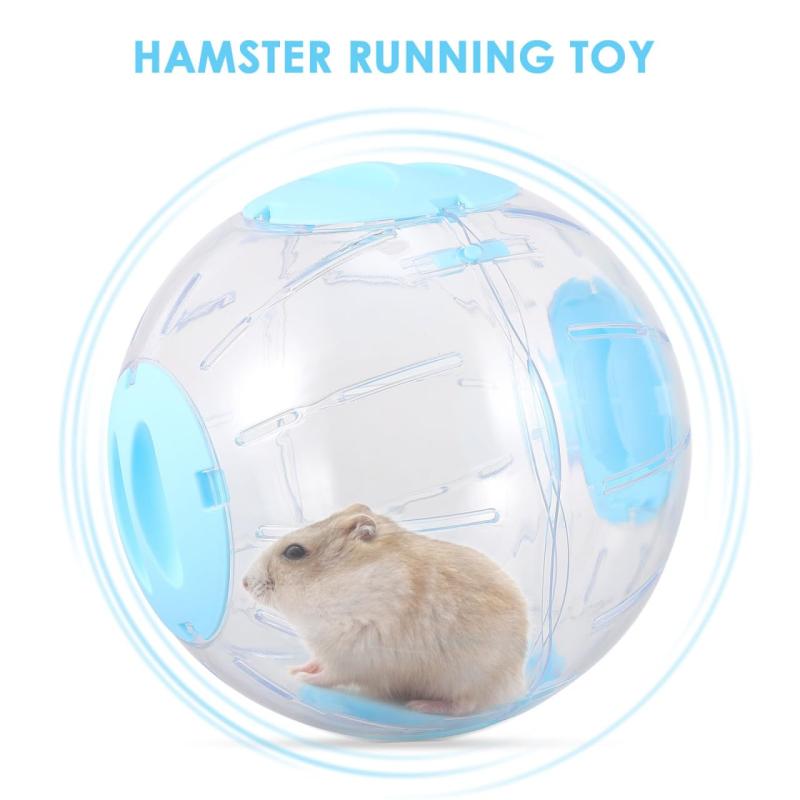 NewageOfficeflowingのiplusmile ハムスター ボール 散歩 透明 運動ボール 20cm 遊び道具 ランナーボール 遊具 転がる ボール ランニングボール 小動物 オモチャ おもしろい プラスチック 運動不足対応 ブルー｜アングル3