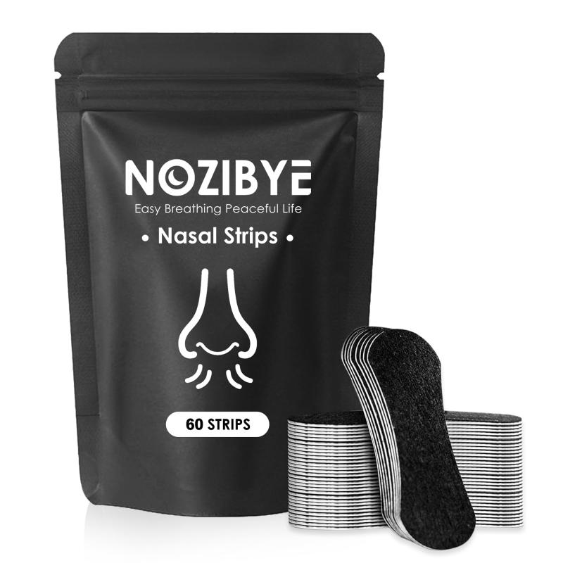 Rakuten - Nozibye ブリーズテープ 快眠 いびき軽減 快適通気性の鼻テープ いびき軽減と運動体験向上 (ブラック, 60枚入)