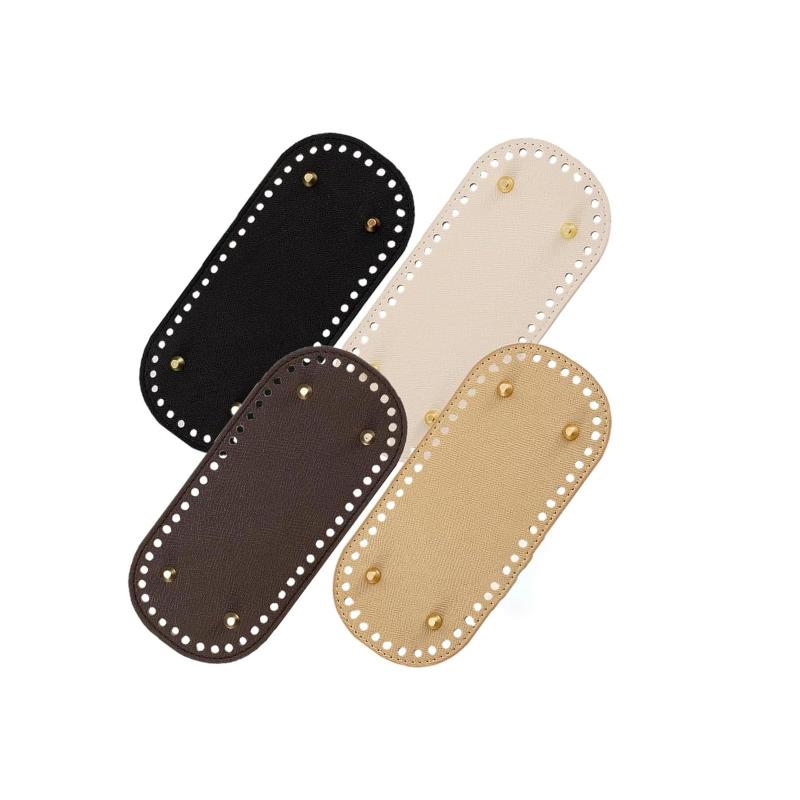 樂天商城 - Mirhua 楕円底 底釘付 レザー底 トート底板 ハンドメイド 編みバッグ 底釘付 22x10cm 4色 4枚セット