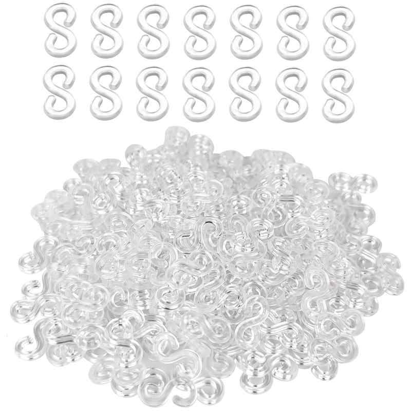 SaveSooo クリアSクリップ ラバーバンド ルームブレスレット 用リフィル ブレスレットフック クラスプ DIYメイキング リフィル ネックレス アクセサリーキット 300個