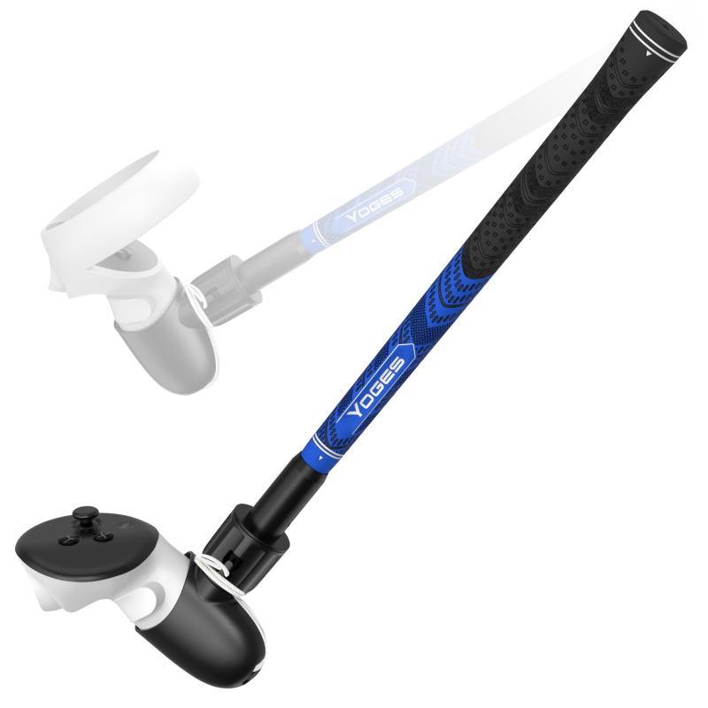 YOGES VRゴルフクラブアタッチメント Meta Quest 3/ Oculus Quest 2コントローラー対応 バーチャルリアリティゴルフハンドルグリップ 90度デザイン ゴルフVRゲームでトラッキングを続ける (右コント