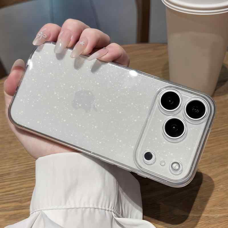 Rakuten - Cninyck 対応 いphone17promax ケース 可愛い きらきら 対応 iPhone17promax ケース かわいい クリア レンズ全面保護 ブリンブリン おしゃれ 韓国 軽量 耐衝撃 対応 iPhone17プロマックス カバー 人気 透明