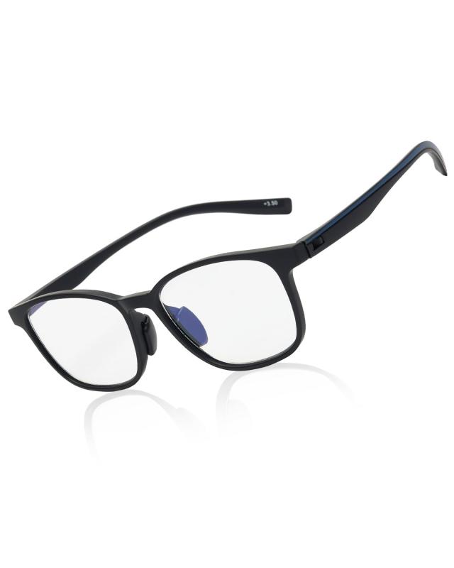 Rakuten - [CEETOL] メガネ 度あり 度付き眼鏡 度入り 近視メガネ 近眼 眼鏡 メンズ レディース おしゃれ PC UVカット パソコン用 TR90 弾性フレーム クリア 薄型レンズ 男女兼用 軽量-350（PD） 64mm