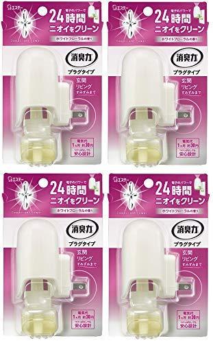Rakuten - 【まとめ買い】消臭力プラグタイプ 本体 ホワイトフローラルの香り 20mL×4個