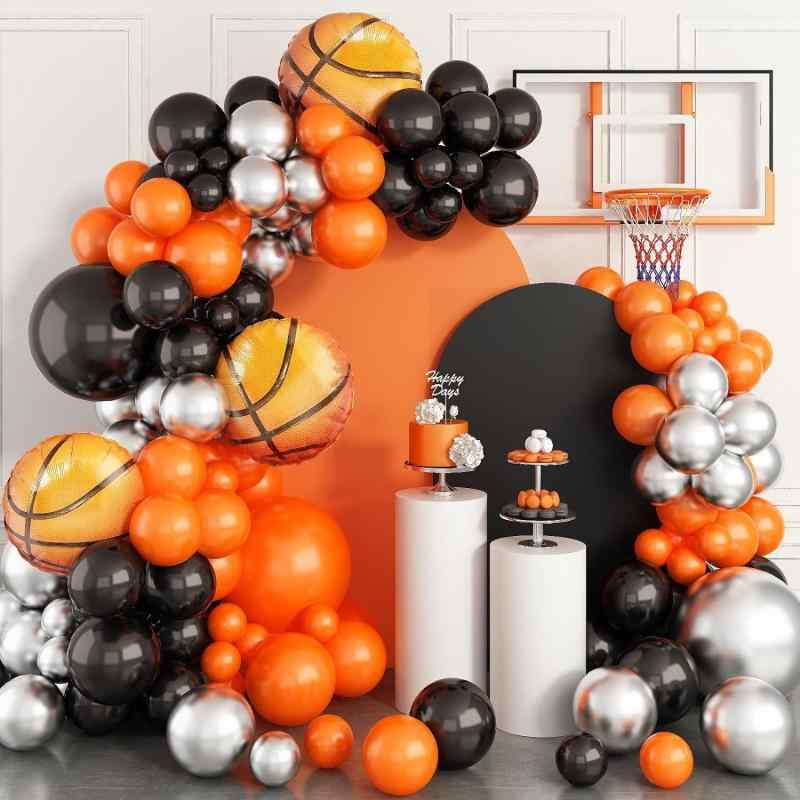 【バスケットボールテーマ】バスケ誕生日バルーン basketball アルミ膜風船 ラテックス気球セット 男の子 誕生日 パーティー カスタム気球花輪 バルーンチェーン装飾 コンボパック 運動会 応