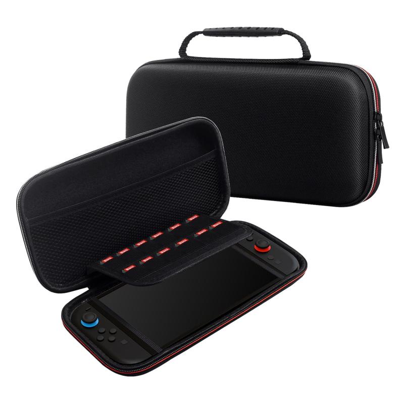 RDFJ Nintendo Switch 2専用収納ポーチ スイッチ2用のキャリングケース NS2用外出や旅行用収納バッグ 防塵 防汚 耐衝撃 10枚カート ケーブル イヤホンなど小物収納可 EVA素材