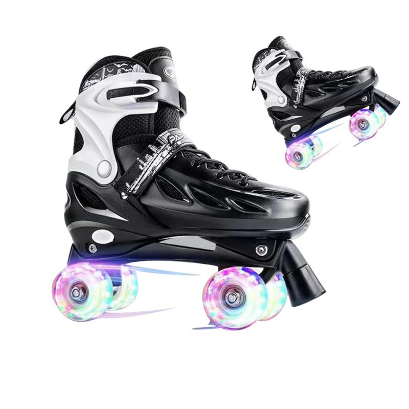 ローラースケート 子供用 インラインスケート rollerskate kid Inlineskate 子供 ローラー スケート 初心者向け 大人用 3段階サイズ調整 ローラーシューズ 発光 静音 通気 安定 フラッシュホイール