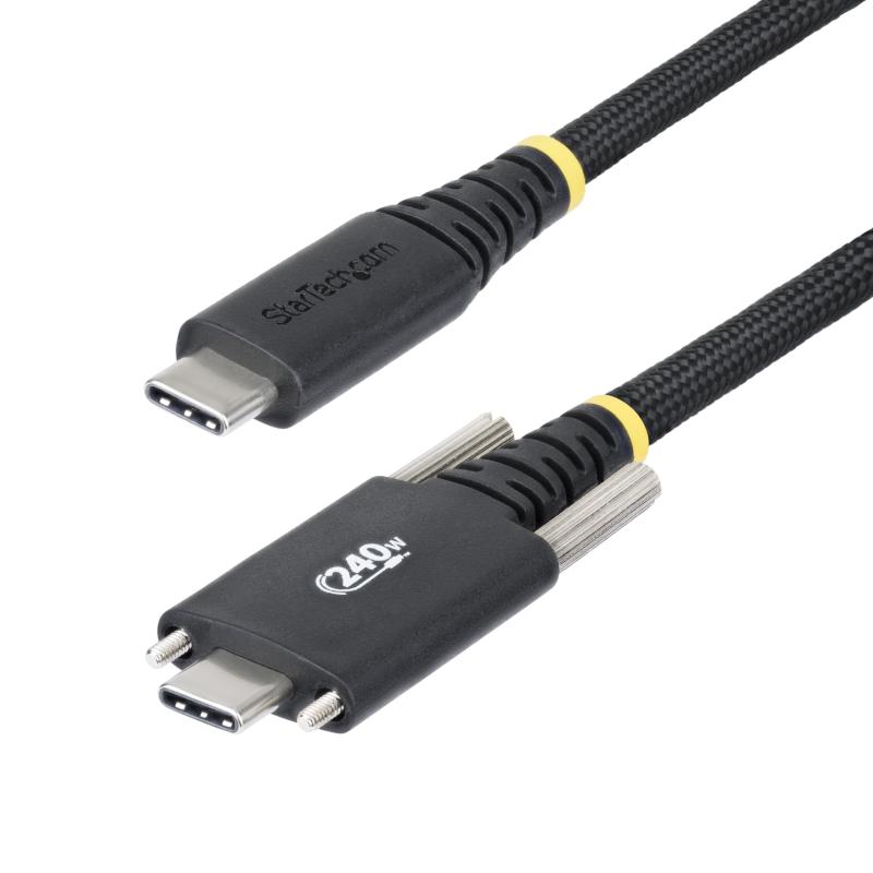 StarTech USB-Cケーブル パネルマウント 3m USB 2.0 Type-C 240W 5A PD USB-IF しなやか＆高耐久 高速充電 S2CEPR3M-USBSL-CABLE
