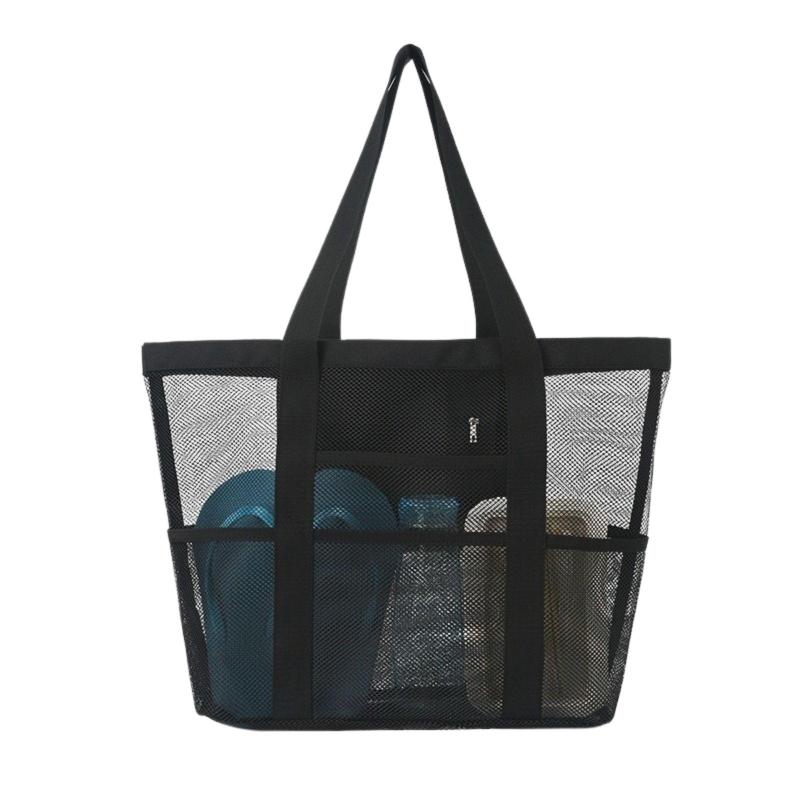 [VmanKu] プールバッグ Spa Bag 温泉ポーチ サウナバッグ お風呂Bags 銭湯バッグ メッシュ素材 速乾 軽量 通気 大容量 防水素材 肩掛け 手提げ