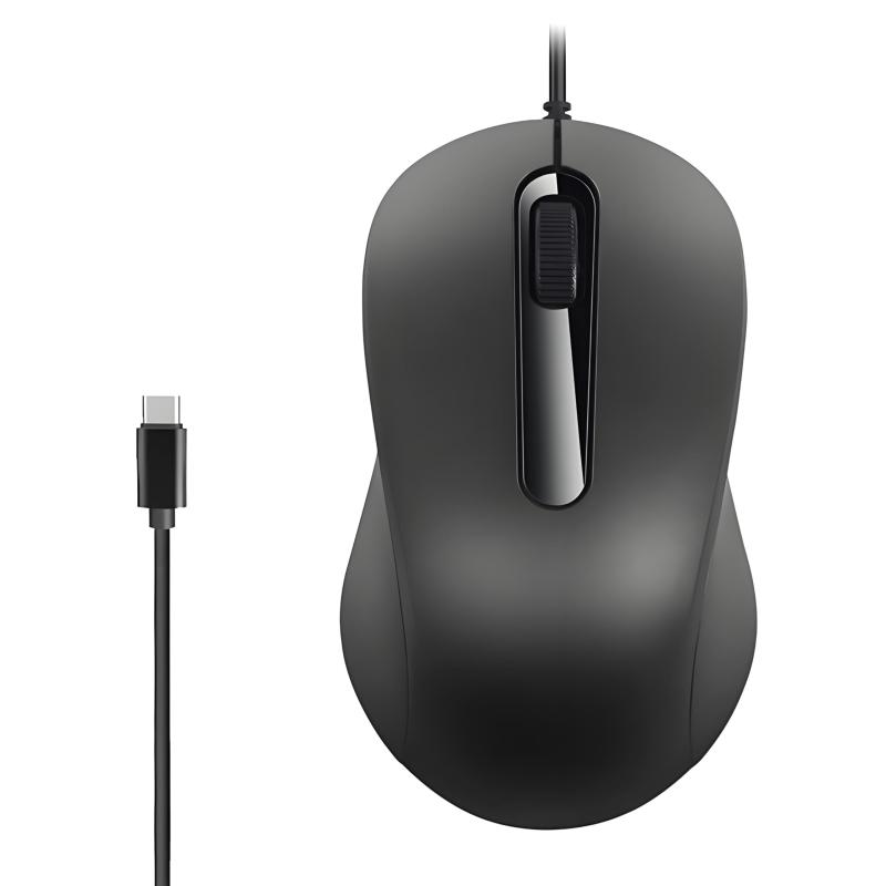 マウス 有線 静音 type-c ケーブル長1.5メートル 左右対称 固定DPI値1000 人間工学 簡単接続 小型 Windows/Mac os/Android/PC/スマホ/ノートパソコン/タブレット対応