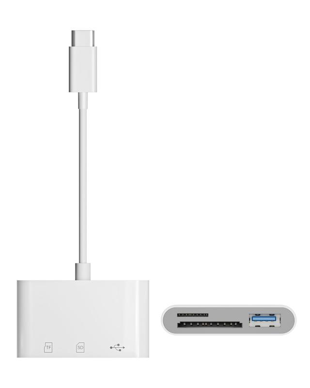 Rakuten - 【2026 年新しい】SD カードリーダー 3 ポート対応 Type-C USB3.0 双方向高速伝送 OTG 機能付き SD/TFカードアダプタ 設定不要 iPhone15/iPhone16/iPad/iOS/Android/Windows対応
