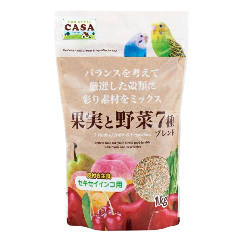 マルカン CASA 果実と野菜7種ブレンド セキセイインコ用 1kg
