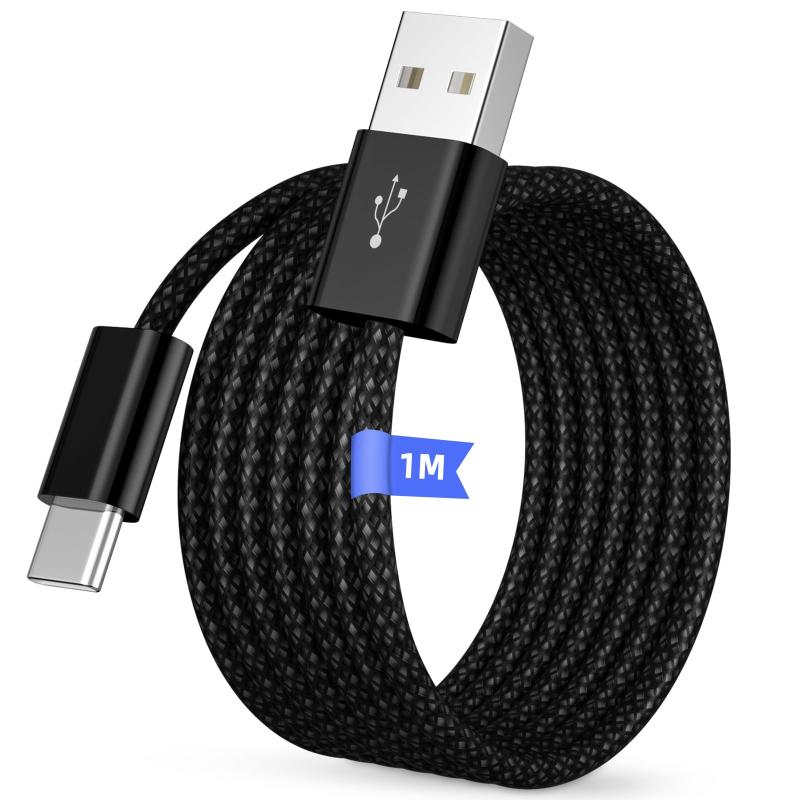 MACLE 対応iPhone 17/16/15 充電ケーブル USB-C Car play コード1M,ブラック