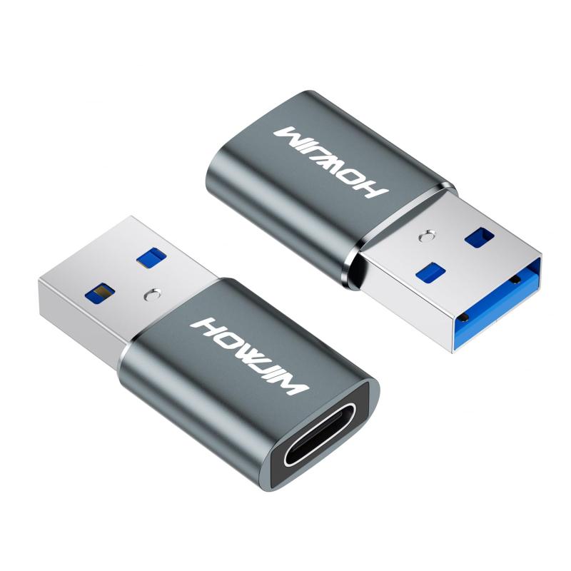 HOWJIM USB Type-C 変換アダプタ 2個セット QC3.0 急速充電 5Gbps高速データ転送 O...