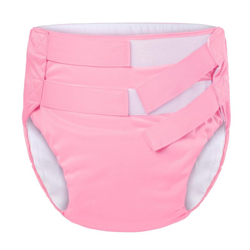 [LittleForBig] 大人 単体で使えるトレーニングパンツ 面ファスナー式調節可能なウェスト【無地】 2本取り面ファスナー 吸収・防漏・通気性 洗濯可