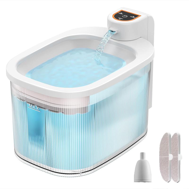 Rakuten - 猫 自動給水器 ペット用給水器 コードレス 大容量2.5L水タンク 2つの給水モード 組み立て簡単 お手入れ簡単 フィルター付き 犬 猫 水飲み器 みずのみ猫 自動給水器 スマートセンサー搭載 内