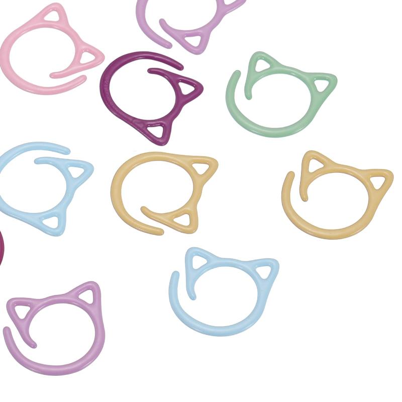 PATIKIL 猫かぎ針編みステッチマーカー、編み物用ステッチマーカー かぎ針編み用品 かわいいメタルスパイラルニットクリップリングカウンター かぎ針編み糸DIYクラフト用