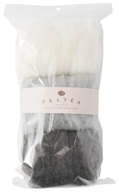 樂天商城 - 原ウール Feltea 羊毛フェルト 3色セット