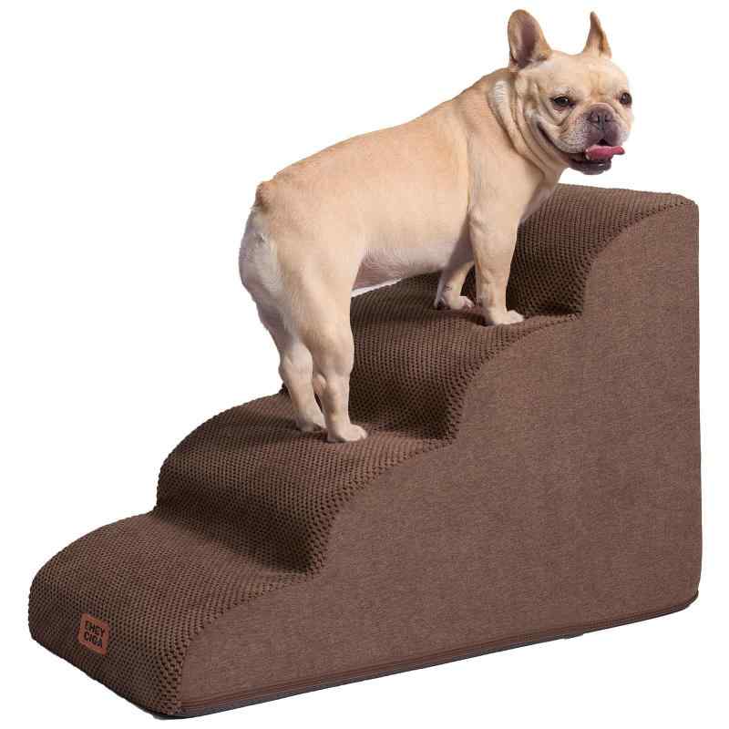 EHEYCIGA 犬 階段 ステップ ペット 階段 ドッグステップ 犬 スロープ 小型犬適用 洗える(ブラウン、40x75x50cm、4段)【快適なペット階段】このフォームの犬用階段は、ベッド、ソファ、または他の家具の端に直接設計されているため、ペットが快適に上り下りできます。これは小型犬用階段です。【ユニークなデザイン】純粋な泡の33D密度により、この階段はペットが上を歩くときにより安定します。犬用ベッドステップはペットが移動する際に強力なサポートを提供します。低角度斜面設計で関節を保護します。【3種類の段数から選べる】この犬用階段は、2段・3段・4段の3サイズをご用意しています。2段は高さ約33cm、3段は約43cm、4段は約53cmの椅子・ソファ・ベッドに対応しています。【洗濯】犬用ステップに取り外し可能で洗えるカバーが付いており、ウール製で手洗いまたは洗濯機で洗うことができますので、清掃時間を節約することができます。【注意事項】発泡体を袋から取り出した後、24〜48時間待ってから使用してくださいません充分膨らんだ後使用しなさい。内部素材(発泡体) を水洗いしないようご注意ください。