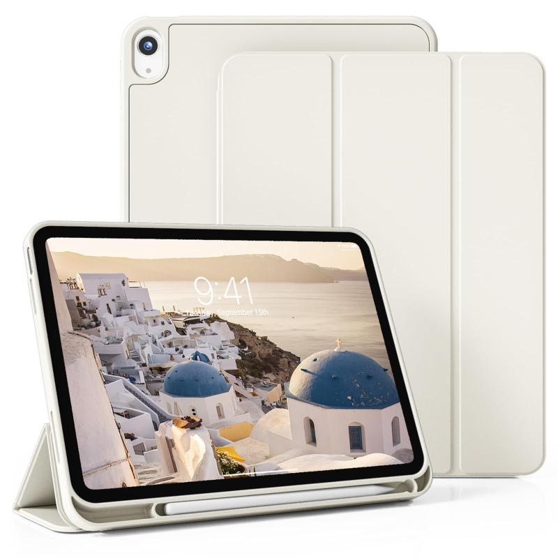 DELL - KenKe iPad (A16) 11インチ 2025モデル 11世代 ケース iPad 第 10世代 10.9インチ 2022 薄型 軽量 耐衝撃 TPU材質 ケース Apple Pencilペン収納 三つ折り スタンド スマート カバー オートスリー