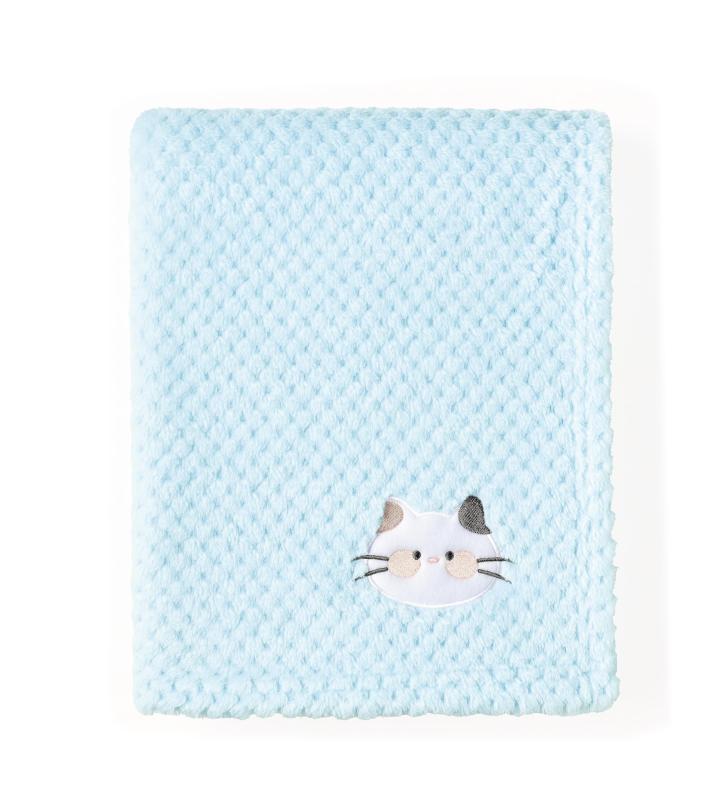 CREVENT 76x102cm ベビー毛布 かわいいふんわり暖かいベビー赤ちゃんの誕生日プレゼントに適している- かわいい猫