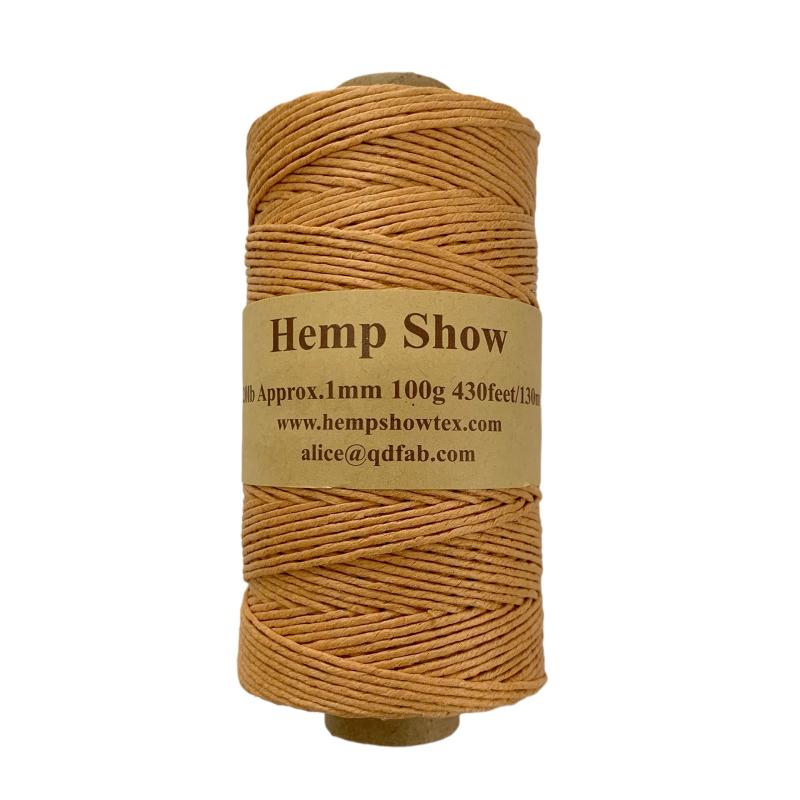 Rakuten - HempShow マカロンカラーパレット ヘンプ製1mm 麻紐(ヘンプ100%) 130m巻 薄いオレンジ （light orange ）