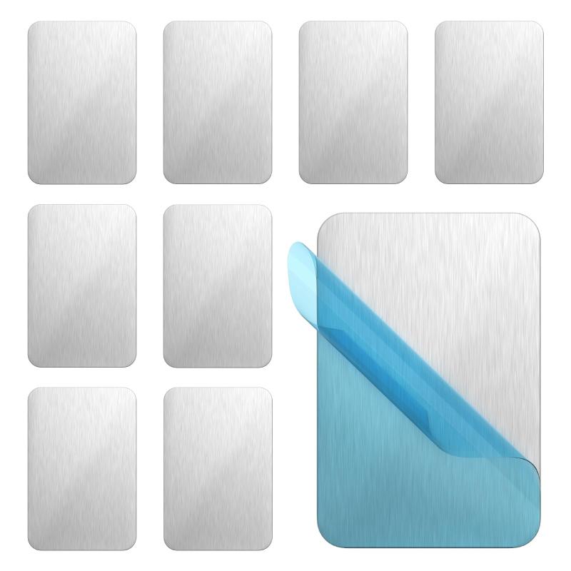 Rakuten - スチールプレート 磁石がくっつくシート マグネット吸着用 【超強力/吸着力UP】 マグネット補助板 お風呂 (シルバー, 65×45×0.6mm（10枚）)