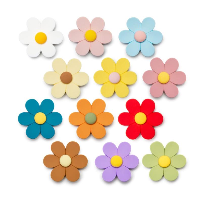 Rakuten - ロッカーのための 3D 花のかわいい冷却装置磁石、ホワイトボード、台所およびオフィスのための多彩で強く装飾的でおかしい冷却装置磁石（12 部分）