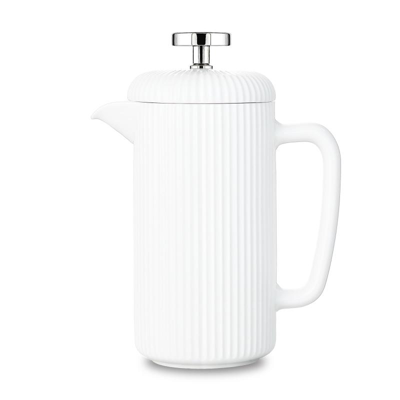 Easyworkz 磁器 フレンチプレス 1000 ml コーヒーメーカー ステンレス製プランジャ...
