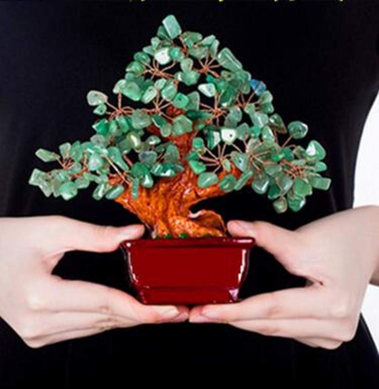 Rakuten - "WooJoo" 招財樹 金のなる木 シトリン 黄水晶，ローズクォーツ，アメジスト恋愛 金運 財産運 健康運 (Jade)